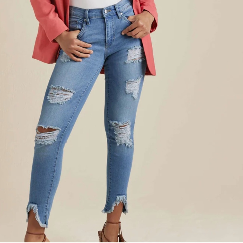 Triangle Hem Jeans